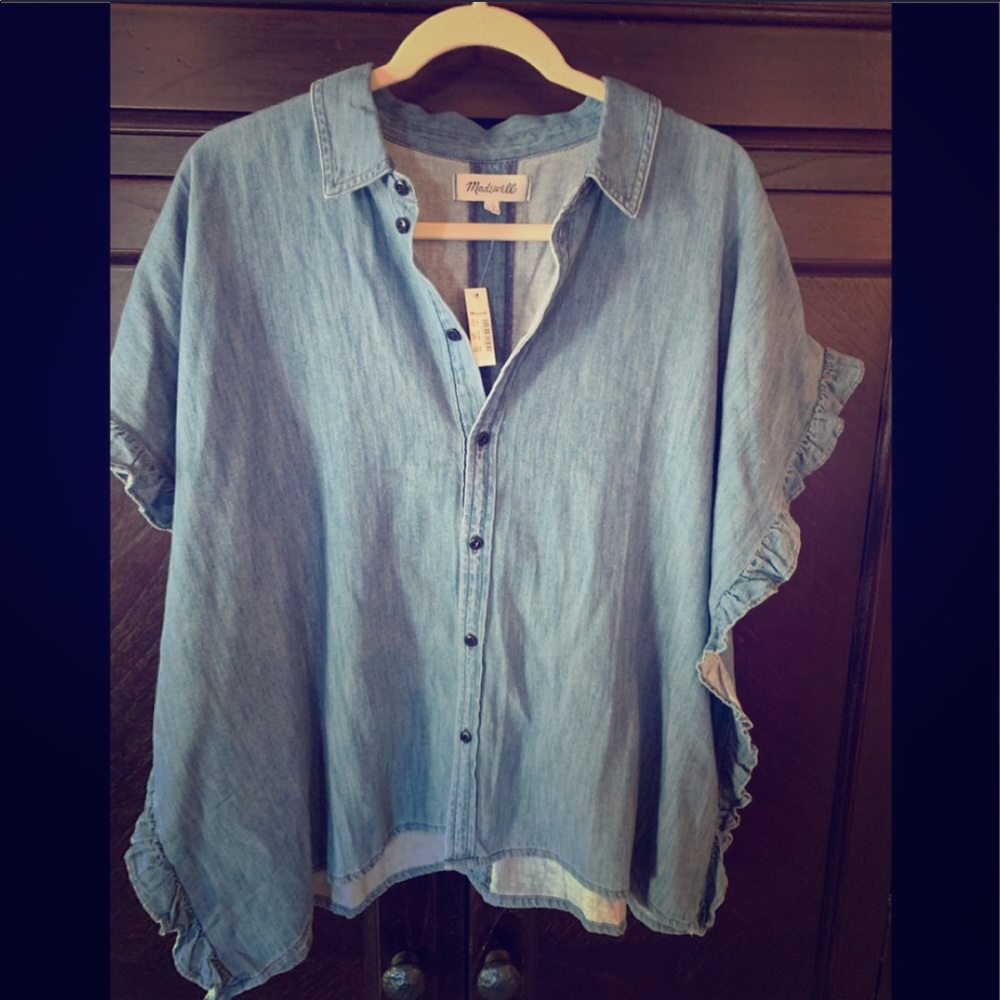 Madewell denim tunic shirt